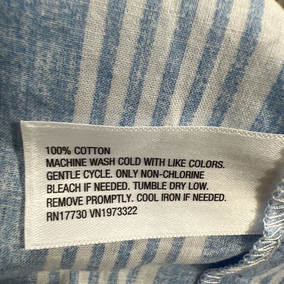 Wild Fable Long Sleeve Color Block Button-Down Shirt - Blue Multi Women's XS NWT - Picture 6 of 6